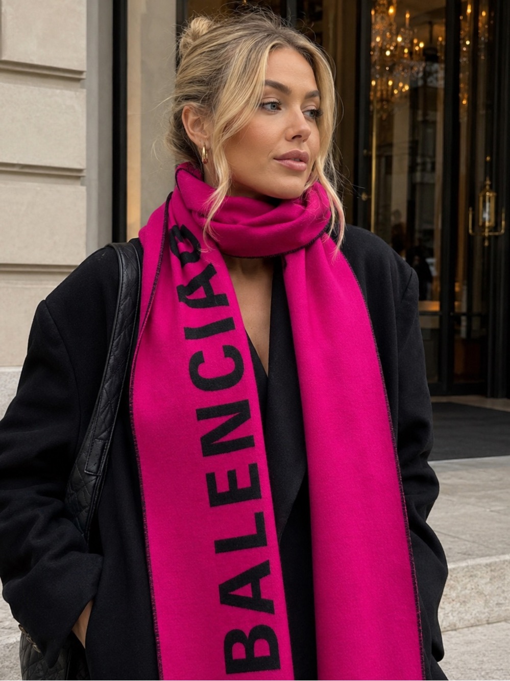 Balenciaga logo scarf